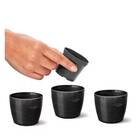 Vaso Cachepô Elegance De Plástico Redondo Mini Nuriplan Preto