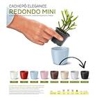 Vaso Cachepô Elegance De Plástico Redondo Mini Nuriplan Preto