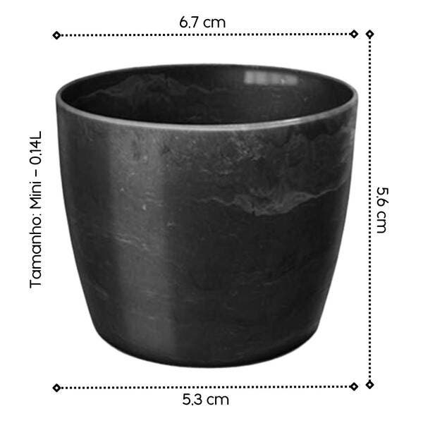 VASO MINI PRETO -> UN