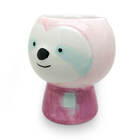 Vaso Cachepô Em Cerâmica Bicho Preguiça - Rosa