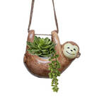 Vaso Cachepô Pendente Em Cerâmica Macaco