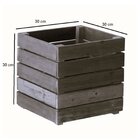 Vaso Cachepot 30x30cm Madeira Maciça Natural