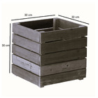 Vaso Cachepot 30x30cm Madeira Maciça Natural