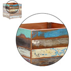 Vaso Cachepot 30x30cm Madeira Maciça Pátina