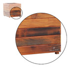 Vaso Cachepot 50x50cm Madeira Maciça Natural