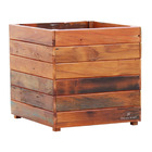 Vaso Cachepot 50x50cm Madeira Maciça Natural