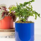 Vaso Cachepot Alumínio Azul