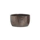 Vaso Cachepot Baixo em Cerâmica 12,5x22,5cm Onix Moderno Cerâmica Burguina
