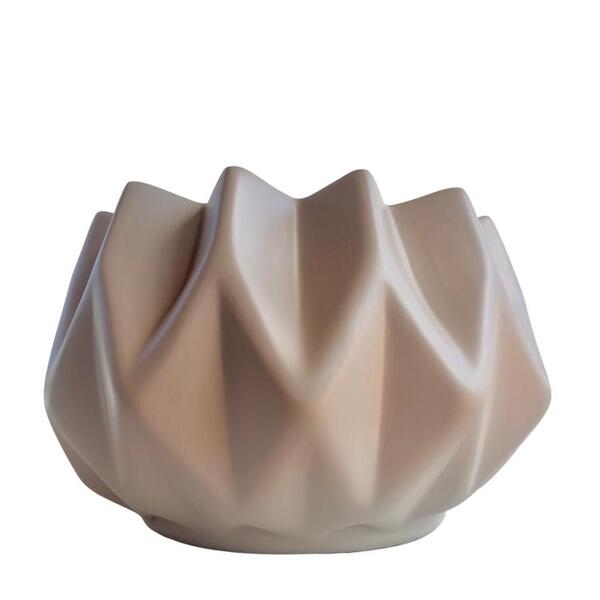 Vaso Cachepot Centro De Mesa Cáqui Enfeite Moderno Cerâmico