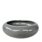 Vaso Cachepot Cinza Ikebana Bacia Enfeite De Mesa Orquídea