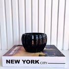 Vaso Cachepot Cor Preto Pequeno Enfeite Moderno De Cerâmica