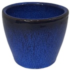 Vaso Cachepot De Cerâmica 6 Cores Para Decoração 14x12 - Azul