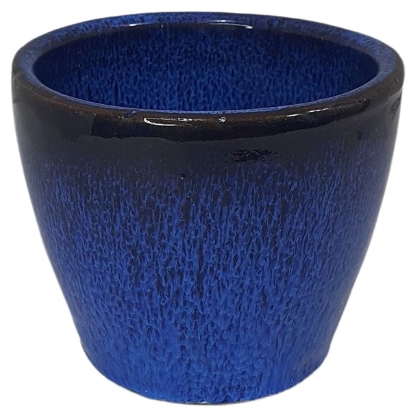 Vaso Cachepot De Cerâmica 6 Cores Para Decoração 14x12 - Azul