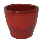 Vaso Cachepot De Cerâmica 6 Cores Para Decoração 14x12 - Verm