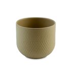 Vaso Cachepot De Cerâmica Colméia 14cm Ocre Ceraflame Decor