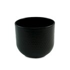 Vaso Cachepot De Cerâmica Colméia 14cm Preto Ceraflame Decor