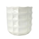 Vaso Cachepot De Cerâmica Para Decoração Pequeno Branco