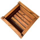 Vaso Cachepot De Madeira Quadrado 11x20 Para Orquídeas