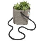 Vaso Cachepot De Tela 10cm P/ Pendurar Cactos E Suculentas