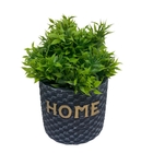 Vaso Cachepot Home Médio Com Planta Artifical