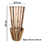 Vaso Cachepot Parede De Madeira Tipo Leque Duplo Orquídeas