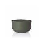 Vaso Cachepot Pequeno em Plástico 14x24cm Verde Militar San Raiz