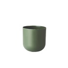 Vaso Cachepot Pequeno em Plástico 18x17cm Verde Militar San Raiz