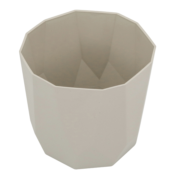 Vaso Cachepot Plástico Diamante Bege 15x16cm WestGarden