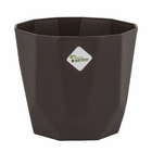 Vaso Cachepot Plástico Diamante Marrom 15x16cm WestGarden