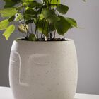 Vaso Cachepot Rosto Branco