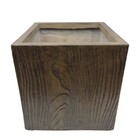 Vaso Cachepot Valence Planta Externo Cimento Quadrado Madeira