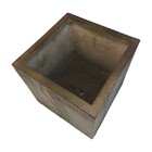 Vaso Cachepot Valence Planta Externo Cimento Quadrado Madeira