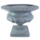 Vaso Cachepot Valence Planta Externo Cimento Taça Grega Cinza