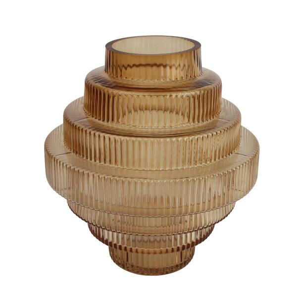 Vaso Canelado Borossilicato Champanhe 24cm  -  A\casa