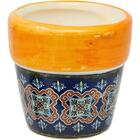 Vaso Carriche Cerâmica Laranja Home&co Decorativo Sala Luxo