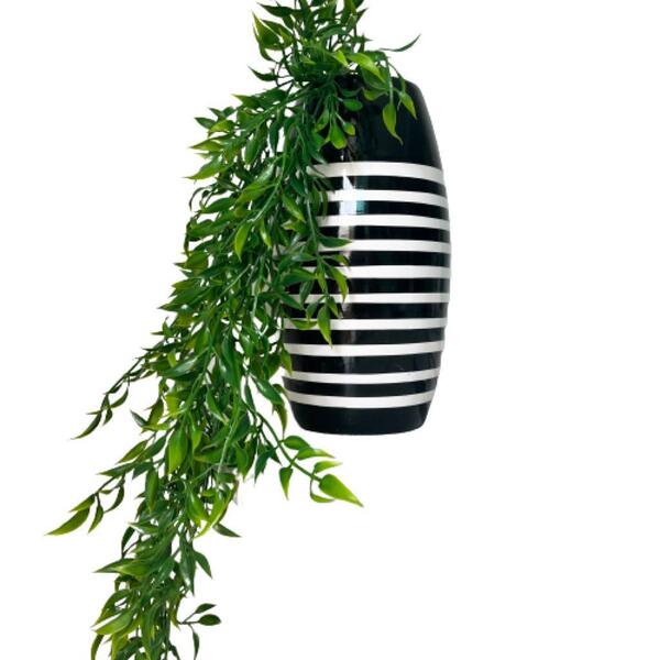 Vaso Centro De Mesa Alto Moderno De Cerâmica Estampa Listra