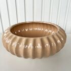 Vaso Centro De Mesa Bacia Ikebana Bege Médio Luxo Cerâmica