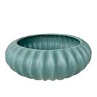 Vaso Centro De Mesa Bacia Ikebana Turquesa Médio Luxo