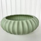 Vaso Centro De Mesa Bacia Ikebana Verde Menta Médio Luxo