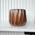 Vaso Centro De Mesa Cobre Médio Moderno Cerâmico Alto Relevo