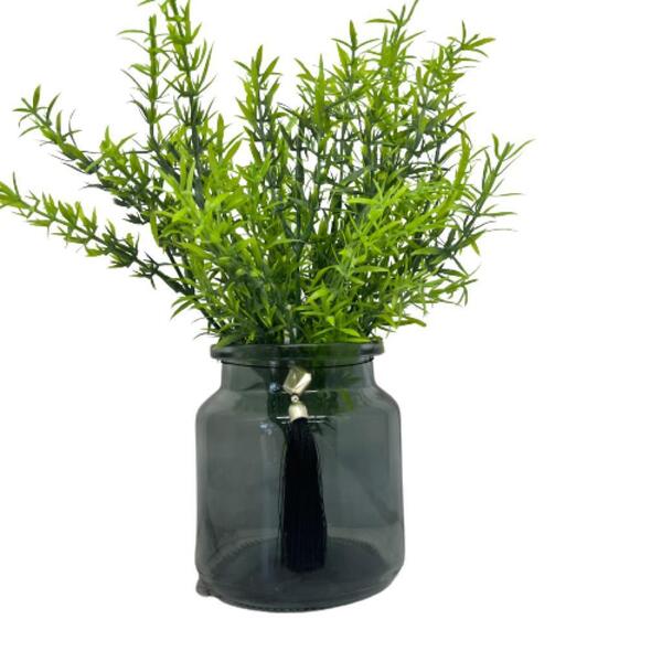 Vaso Centro De Mesa Fumê Decorativo De Vidro Trabalhado