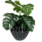 Vaso Centro De Mesa Grande De Cerâmica Moderno Na Cor Preta