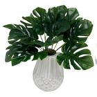 Vaso Centro De Mesa Grande Luxuoso Com Brilho E Planta