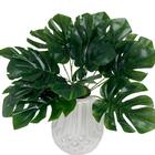 Vaso Centro De Mesa Grande Luxuoso Com Brilho E Planta