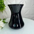 Vaso Centro De Mesa Grande Na Cor Preta De Cerâmica Moderno