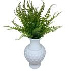 Vaso Centro De Mesa Grande Super Luxuoso Branco Trabalhado