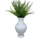 Vaso Centro De Mesa Grande Super Luxuoso Branco Trabalhado