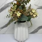 Vaso Centro De Mesa Luxo Branco De Cerâmica Com Trabalhado