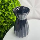 Vaso Centro De Mesa Preto Pequeno De Cerâmica Moderno