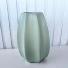 Vaso Centro De Mesa Verde Menta Moderno Trabalhado Cerâmico